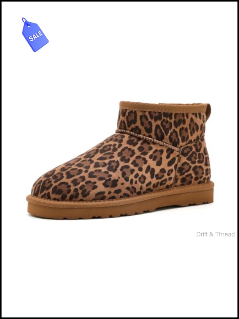 Faux Suede Mid-Calf Bootie with Faux Fur Lining and Rubber Sole